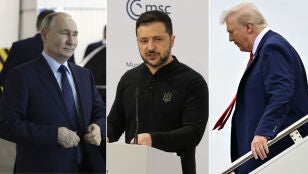Putin, Zelenski y Trump, en im&aacute;genes recientes. 