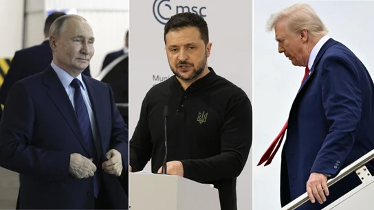 Putin, Zelenski y Trump, en imágenes recientes.  Putin, Zelenski y Trump, en imágenes recientes.
