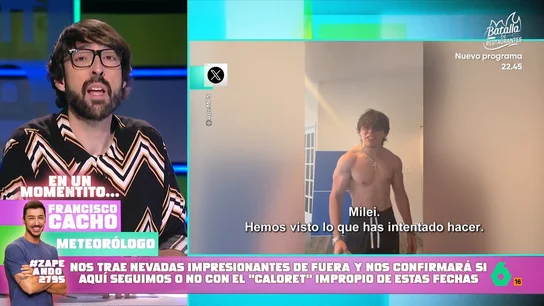 Quique Peinado bromea sobre un afectado por la criptomoneda de Milei: "La de dinero que ha perdido... ni para una camiseta tiene" Quique Peinado bromea sobre un afectado por la criptomoneda de Milei: "La de dinero que ha perdido... ni para una camiseta tiene"