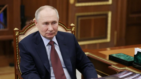 Putin, en su despacho de Moscú, este 17 de febrero.  Putin, en su despacho de Moscú, este 17 de febrero.