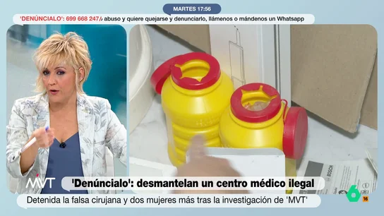 Cristina Pardo, sobre la actividad de un centro ilegal de bótox: "La reutilización de jeringuillas es un auténtico escándalo" La presentadora de Más Vale Tarde hace hincapié en una de las prácticas más llamativas del centro de bótox ilegal desmantelado por la Policía Nacional en el que una falsa doctora llevaba a cabo tratamientos médico estéticos.
