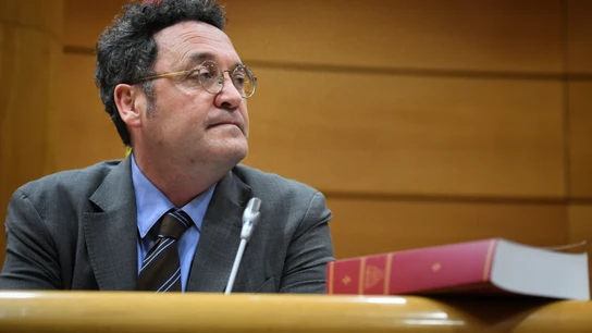 El fiscal general del Estado, Álvaro García Ortiz, durante la comisión de justicia de este martes en el Senado. El fiscal general del Estado, Álvaro García Ortiz, durante la comisión de justicia de este martes en el Senado.