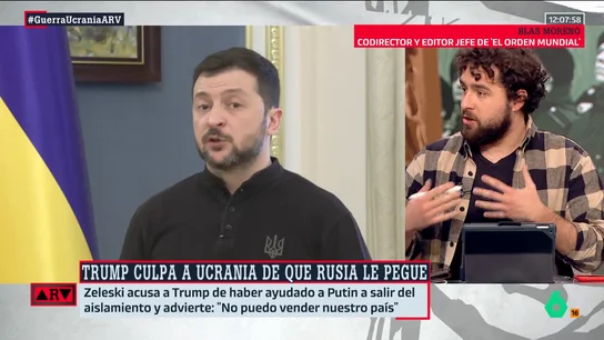 Al Rojo Vivo (19-02-25) Blas Moreno, sobre el "cambio de tono" de Zelenski: "Ya tiene claro que Trump quiere conceder todo lo que pida Rusia sin que haga nada a cambio" Al Rojo Vivo (19-02-25) Blas Moreno, sobre el "cambio de tono" de Zelenski: "Ya tiene claro que Trump quiere conceder todo lo que pida Rusia sin que haga nada a cambio"