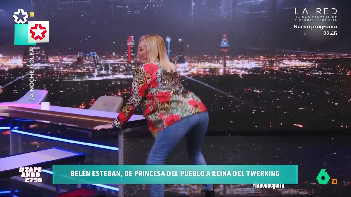 Belén Esteban demuestra que es la reina del twerking a ritmo de 'Gasolina' de Daddy Yankee Esteban ha visitado, junto a su compañera María Patiño, el programa de Miguel Lago en Telemadrid y se ha animado a bailar esta popular canción de reguetón. Belén, incluso, ha conseguido que el cómico se marque unos pasos.