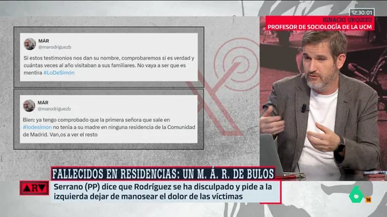 Urquizu, sobre M.Á.R tras las difamaciones a los fallecidos en las residencias por COVID: "Se cree el ladrón que todos son de su condición" Urquizu, sobre M.Á.R tras las difamaciones a los fallecidos en las residencias por COVID: "Se cree el ladrón que todos son de su condición"