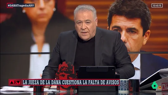 Ferreras, sobre Mazón: "No me creo que la comida durase hasta las 19" Ferreras, sobre Mazón: "No me creo que la comida durase hasta las 19"