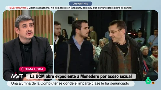 Alfonso Pérez Medina explica qué puede pasar tras conocerse el expediente de la Complutense a Monedero por la acusación de acoso Alfonso Pérez Medina explica qué puede pasar tras conocerse el expediente de la Complutense a Monedero por la acusación de acoso