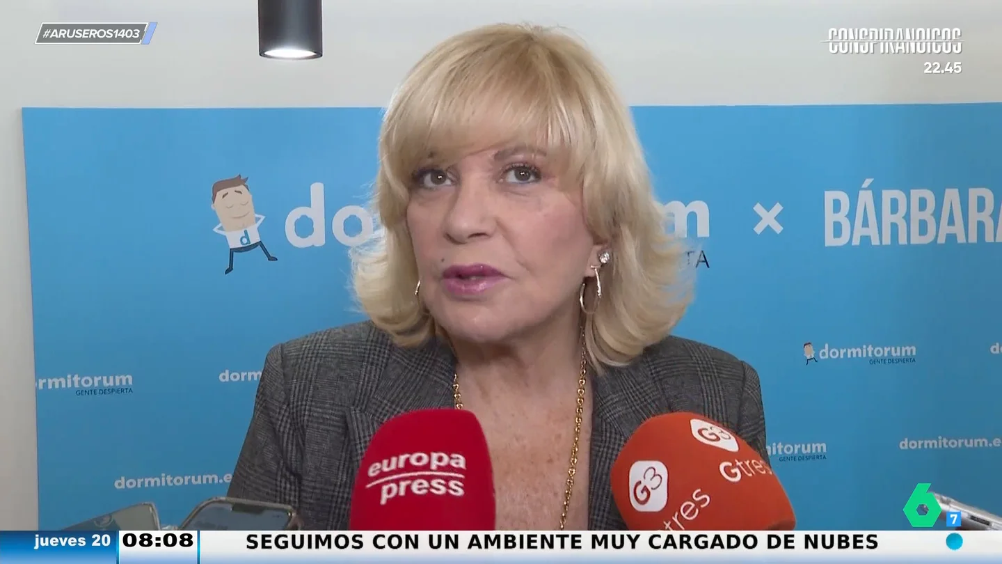 La respuesta de Bárbara Rey cuando le preguntan si espera alguna llamada tras protagonizar un anuncio que hace alusión a la realeza La respuesta de Bárbara Rey cuando le preguntan si espera alguna llamada tras protagonizar un anuncio que hace alusión a la realeza