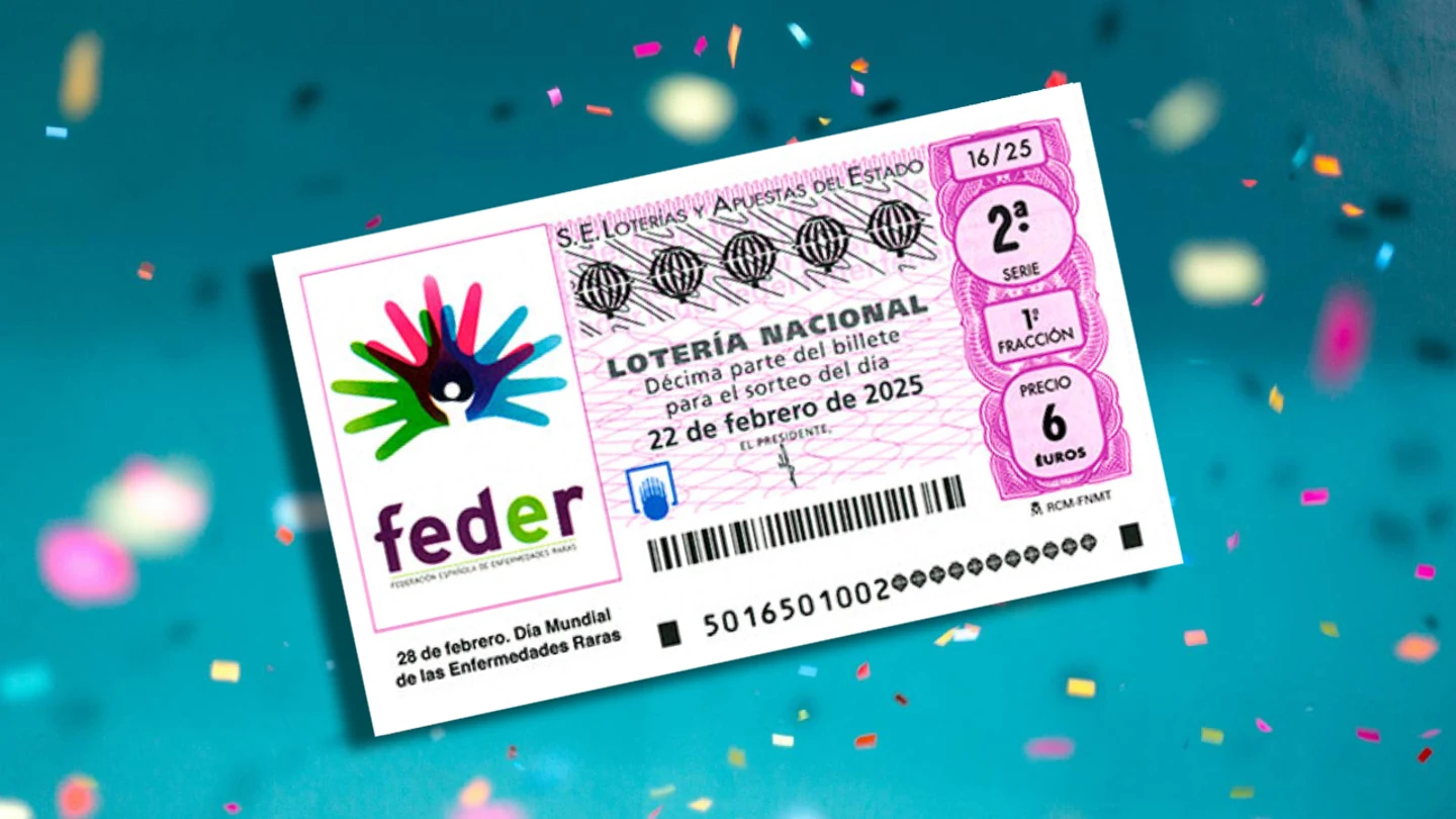 Décimo de la Lotería Nacional del 22 de febrero, dedicado al Día Mundial de las Enfermedades Raras. Décimo de la Lotería Nacional del 22 de febrero, dedicado al Día Mundial de las Enfermedades Raras.