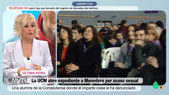 La reflexión de Cristina Pardo sobre el 'caso Monedero': "Si tienes comportamientos cuestionables, haces vulnerable a tu organización" Cristina Pardo reacciona en este vídeo al comunicado de Juan Carlos Monedero, en el que denuncia una persecución contra él por las acusaciones de presunto comportamiento sexual inapropiado.