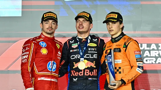 Leclerc, Verstappen y Piastri Leclerc, Verstappen y Piastri