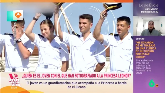 Cazan a la princesa Leonor en Brasil con su supuesto 'amigo especial': "Me gusta para ella pero me esperaré a la hoguera final" Numerosos medios ya han dado información sobre el chico con el que se puede ver a la princesa en Salvador de Bahía. El joven es compañero de Leonor en la Escuela Naval Militar de Marín.