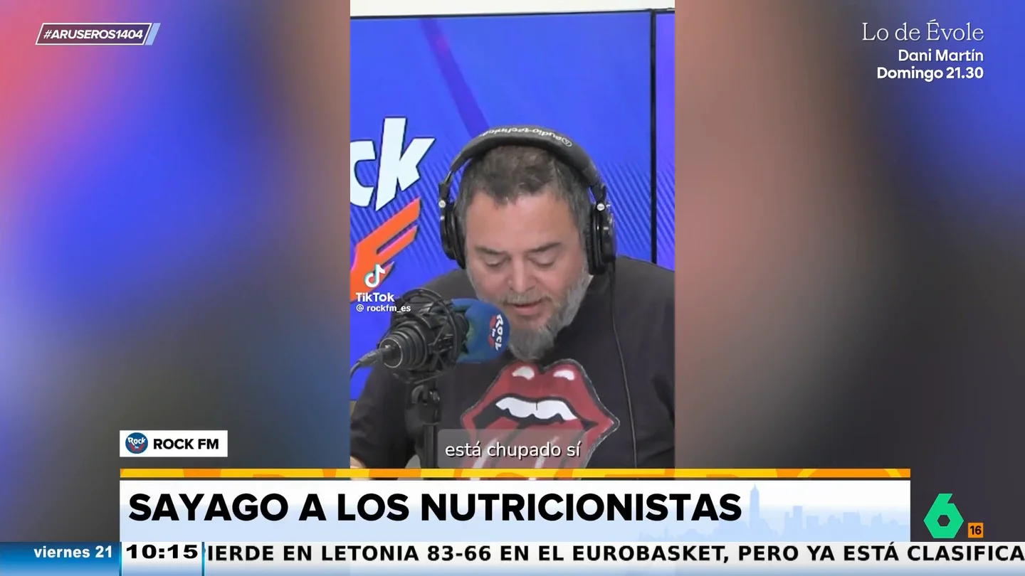 La razón por la que ser nutricionista "está chupado", según Sayago: "Solo tienes que observar qué le gusta a la gente y se lo prohíbes" La razón por la que ser nutricionista "está chupado", según Sayago: "Solo tienes que observar qué le gusta a la gente y se lo prohíbes"