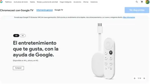 El Chromecast agotado El Chromecast agotado