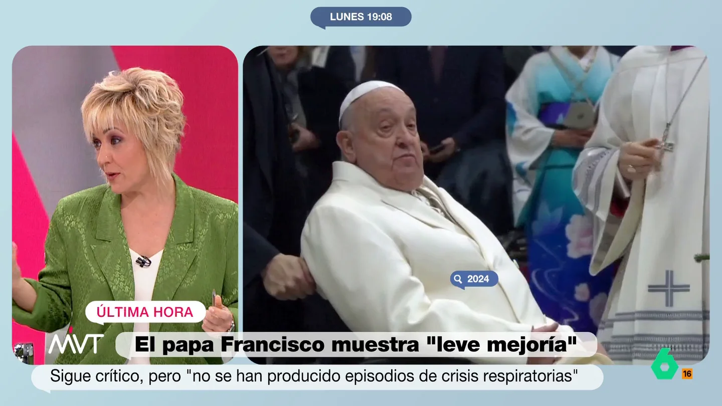 Cristina Pardo, tras conocer la última hora del papa: "Soy partidaria del estacazo, pero cuando estás para que te lo den" Cristina Pardo, tras conocer la última hora del papa: "Soy partidaria del estacazo, pero cuando estás para que te lo den"