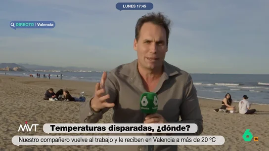 El piropo a MVT de Pedro Martín tras volver de su baja por paternidad "La temperatura más cálida me la habéis dado vosotros con este recibimiento", comenta el reportero de MVT Pedro Martín, tras volver al programa después de su baja por paternidad. "Felicidades por todo", le felicita Cristina Pardo.