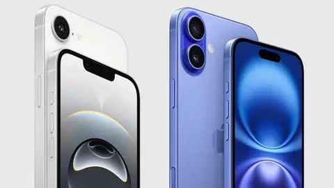 El iPhone 16e junto al iPhone 16 El iPhone 16e junto al iPhone 16