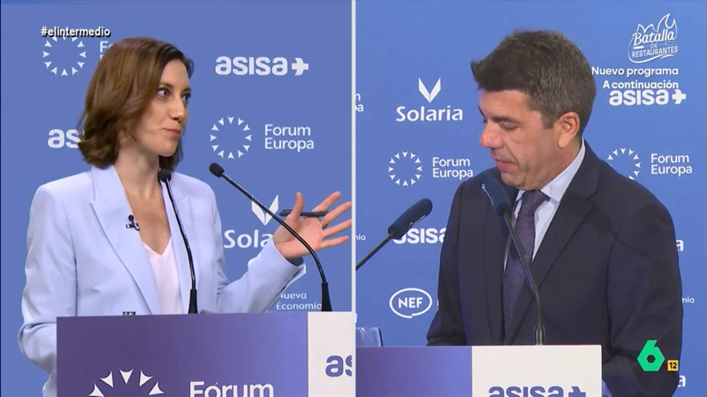 La surrealista 'entrevista' de Cristina Gallego a Carlos Mazón: "Ha hablado incluso con demasiada sinceridad" ¿Dónde estuvo Carlos Mazón el día de la DANA? ¿Cómo fue la comida en 'El Ventorro'? ¿Con quién estuvo durante cinco horas? El 'president' responde a esas y otras cuestiones en esta entrevista falsa de El Intermedio.