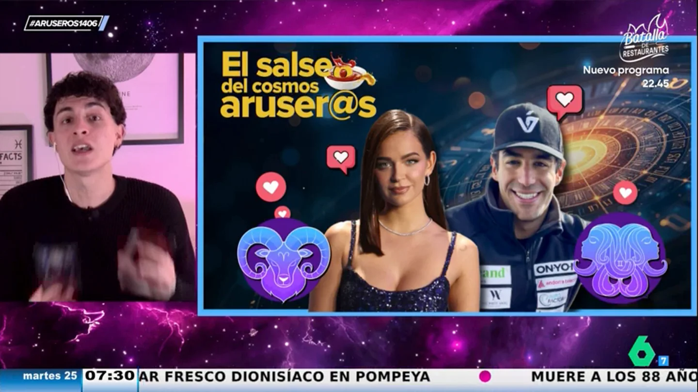 Jabifus analiza la compatibilidad de Laura Escanes (Aries) y Joan Verdú (Géminis): "Fluyen a nivel de pareja, son signos muy vivos" Jabifus analiza la compatibilidad de Laura Escanes (Aries) y Joan Verdú (Géminis): "Fluyen a nivel de pareja, son signos muy vivos"