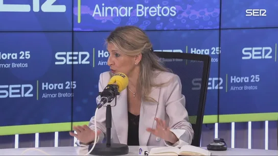 Yolanda Díaz, en la entrevista en Cadena Ser. Yolanda Díaz, en la entrevista en Cadena Ser.