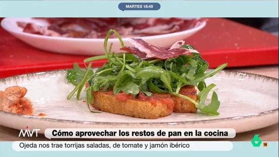 Pan, tomate y jamón ibérico: así se hace la torrija salada de Pablo Ojeda, paso a paso Pan, tomate y jamón ibérico: así se hace la torrija salada de Pablo Ojeda, paso a paso