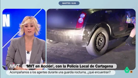 Cristina Pardo, sorprendida tras el patrullaje de MVT con la Policía en Cartagena: "Había que elegir entre positivo por drogas o por alcohol, o gente sin carnet" El programa ha visitado Cartagena para acompañar a la Policía Local. Durante el patrullaje, han sido testigos de varios controles de alcohol y drogas en los que varios conductores han dado positivo.