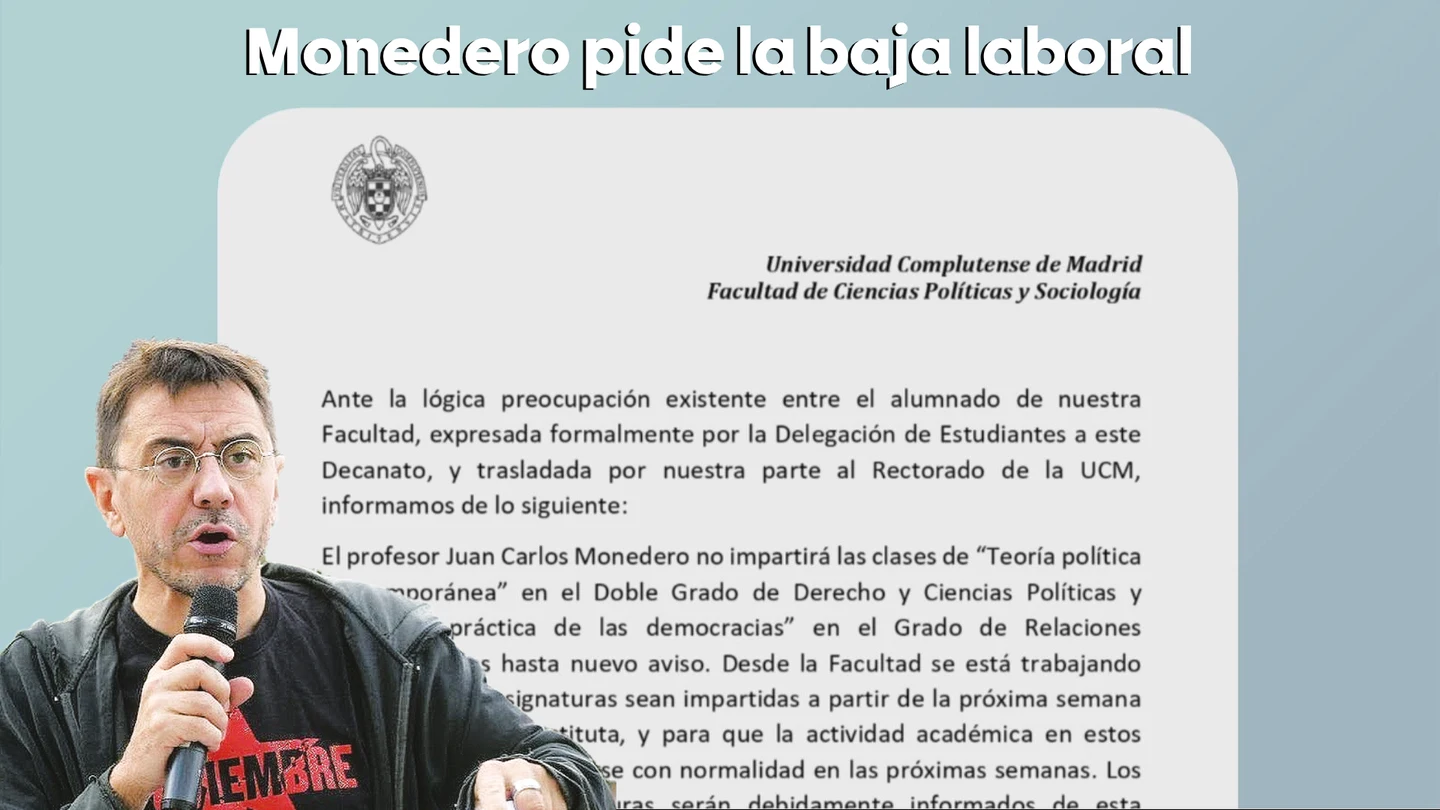 Comunicado de la Facultad de Ciencias Políticas y Sociología de la Complutense sobre la baja laboral de Monedero Comunicado de la Facultad de Ciencias Políticas y Sociología de la Complutense sobre la baja laboral de Monedero