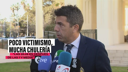 Mazón, desafiante ante la tragedia de la DANA: ironía, evasivas y cero autocrítica Mazón, desafiante ante la tragedia de la DANA: ironía, evasivas y cero autocrítica