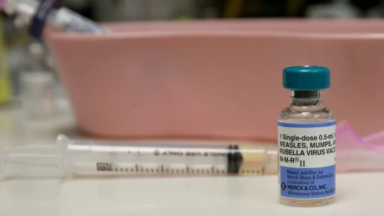 La vacuna MMR contra el sarampión, las paperas o la rubéola en el Logan Square Health Center de Chicago en 2019. La vacuna MMR contra el sarampión, las paperas o la rubéola en el Logan Square Health Center de Chicago en 2019.