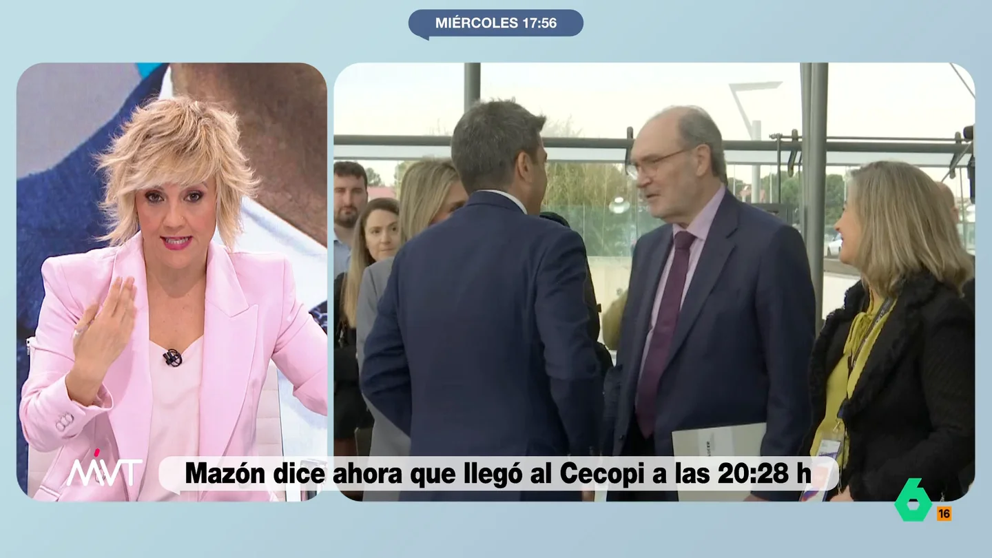 Cristina Pardo: "Cuando a Mazón le interesa políticamente, dice que llegó pasadas las 19:00, cuando judicialmente no, a las 20:28" Cristina Pardo reacciona en este vídeo a la nueva versión de Carlos Mazón y expone los motivos que habría detrás de que el presidente subraye que la tarde de la DANA llegó al CECOPI a las 20:28 horas.