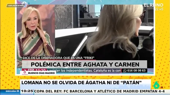 Carmen Lomana no se olvida del ex de Ágatha Ruiz de la Prada: "El dolor este que tengo en el cuello se lo debo al patán de novio que tiene" Carmen Lomana no se olvida del ex de Ágatha Ruiz de la Prada: "El dolor este que tengo en el cuello se lo debo al patán de novio que tiene"