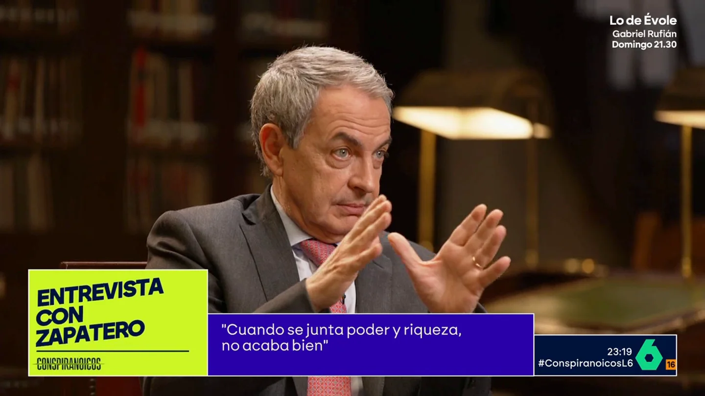 La advertencia de Zapatero sobre el tándem Trump-Musk: "Cuando se junta poder y riqueza... eso no acaba bien" La advertencia de Zapatero sobre el tándem Trump-Musk: "Cuando se junta poder y riqueza... eso no acaba bien"