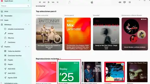 Accediendo a Replay en Apple Music Accediendo a Replay en Apple Music
