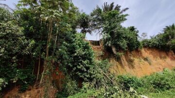 Zanja excavada para llevar a cabo el estudio