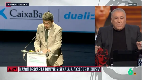 Ferreras acusa a Mazón de ser "el tío que más miente de España": "Está compitiendo con Donald Trump" Ferreras acusa a Mazón de ser "el tío que más miente de España": "Está compitiendo con Donald Trump"