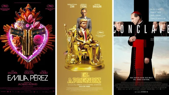 Carteles de 'Emilia Pérez', 'El aprendiz' y 'Cónclave', nominadas a los Premios Oscar de 2025 Carteles de 'Emilia Pérez', 'El aprendiz' y 'Cónclave', nominadas a los Premios Oscar de 2025