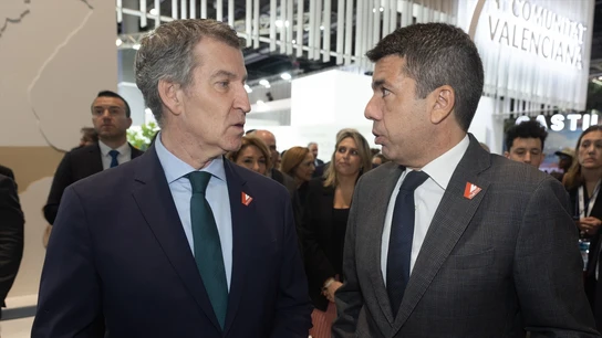 El presidente del Partido Popular (PP), Alberto Núñez Feijóo y el presidente de la Generalitat valenciana, Carlos Mazón, en una imagen de archivo. El presidente del Partido Popular (PP), Alberto Núñez Feijóo y el presidente de la Generalitat valenciana, Carlos Mazón, en una imagen de archivo.