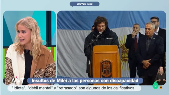 Afra Blanco reacciona tras los ataques de Javier Milei a las personas con discapacidad "Milei se dedica a insultar y a recortar los derechos de todos y todas, menos los suyos", afirma rotunda Afra Blanco en este vídeo donde analiza la última polémica de Javier Milei con las personas con discapacidad.