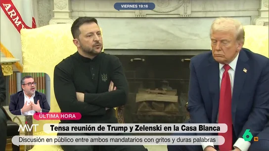 Pedro Rodríguez, sobre Trump: "Se ha atrevido a llamar incompetente a Zelenski el de los chupitos de lejía contra el Covid" Pedro Rodríguez, sobre Trump: "Se ha atrevido a llamar incompetente a Zelenski el de los chupitos de lejía contra el Covid"