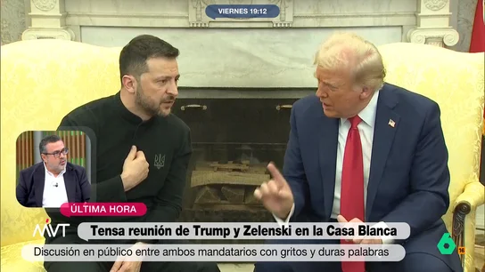 Pedro Rodríguez, sobre la reunión de Zelenski y Trump: "Estamos viendo al verdadero líder del mundo libre y, a su lado, un delincuente convicto" Pedro Rodríguez, sobre la reunión de Zelenski y Trump: "Estamos viendo al verdadero líder del mundo libre y, a su lado, un delincuente convicto"