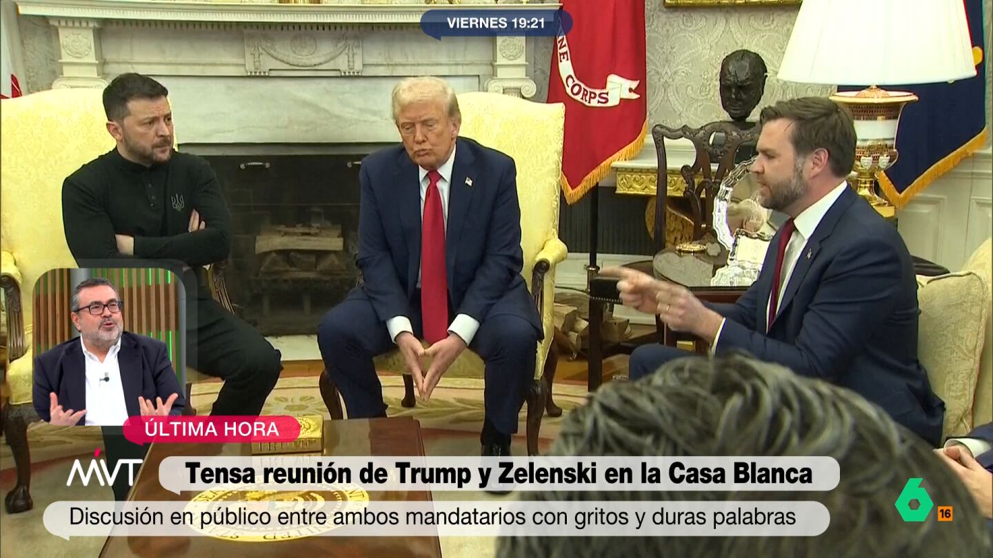 Pedro Rodr&iacute;guez, sobre las mofas de Trump a Zelenski: "Le critica la forma de vestir un tipo que est&aacute; pintado de color Fanta de naranja"
