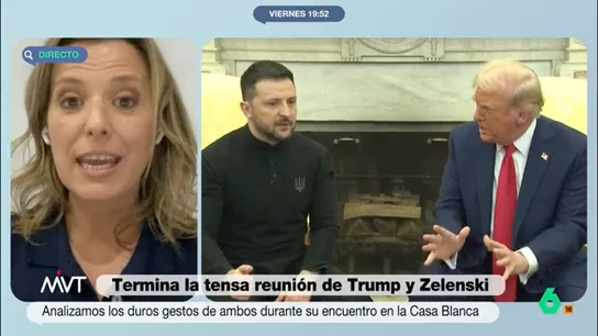 Patrycia Centeno analiza el lenguaje no verbal en la reunión de Trump y Zelenski: "Diplomáticamente, ha sido inverosímil" La experta en lenguaje no verbal expone la actitud amenazante del presidente estadounidense que, incluso, ha tocado el hombro al ucraniano, algo que "es, prácticamente, lenguaje no verbal previo a una pelea física".