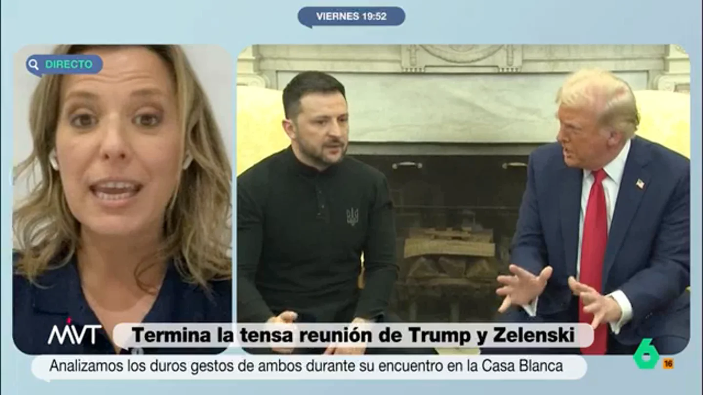Patrycia Centeno analiza el lenguaje no verbal en la reunión de Trump y Zelenski: "Diplomáticamente, ha sido inverosímil" La experta en lenguaje no verbal expone la actitud amenazante del presidente estadounidense que, incluso, ha tocado el hombro al ucraniano, algo que "es, prácticamente, lenguaje no verbal previo a una pelea física".