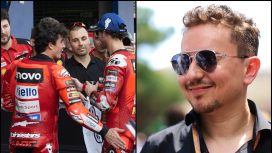Marc Márquez, 'Pecco' Bagnaia y Jorge Lorenzo  Marc Márquez, 'Pecco' Bagnaia y Jorge Lorenzo