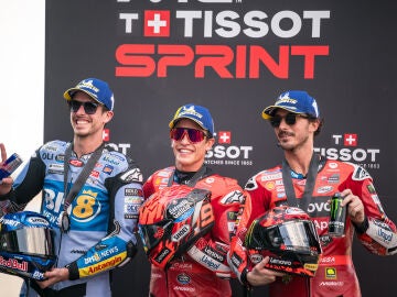 &Aacute;lex M&aacute;rquez, Marc M&aacute;rquez y 'Pecco' Bagnaia