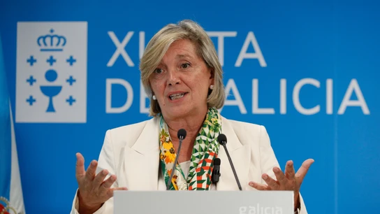 La alcaldesa de Lugo, Paula Alvarellos, durante la rueda de prensa en julio de 2024 La alcaldesa de Lugo, Paula Alvarellos, durante la rueda de prensa en julio de 2024