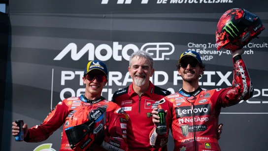 Márquez, Dall'Igna y Bagnaia Márquez, Dall'Igna y Bagnaia