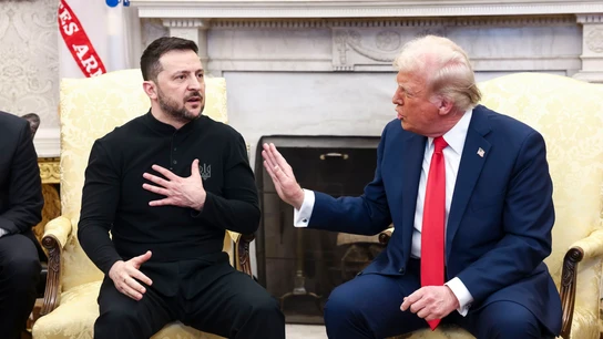 Volodímir Zelenski, presidente de Ucrania, y Donald Trump, presidente de Estados Unidos, en una reunión en el Despacho Oval Volodímir Zelenski, presidente de Ucrania, y Donald Trump, presidente de Estados Unidos, en una reunión en el Despacho Oval