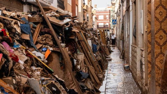 Una de las calles de Catarroja el pasado 5 de noviembre Una de las calles de Catarroja el pasado 5 de noviembre