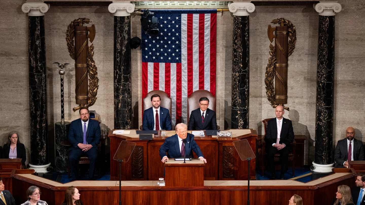 El presidente de EEUU, Donald Trump, en el Congreso de Estados Unidos. El presidente de EEUU, Donald Trump, en el Congreso de Estados Unidos.